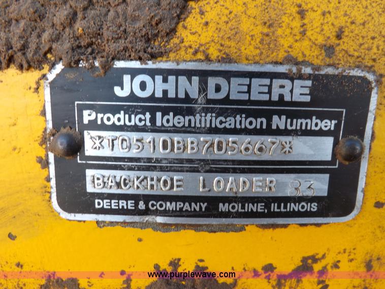 image for item F6436 1984 John Deere 510B Turbo backhoe