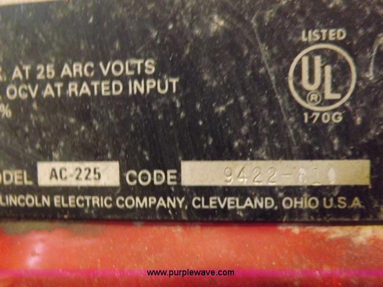 image for item J9169 Lincoln AC225 arc welder