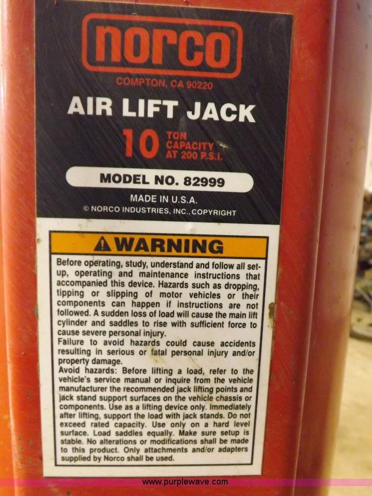 image for item J9172 Norco 10 ton air lift jack