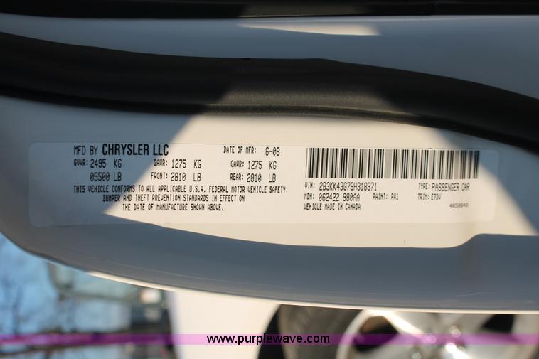 image for item E2909 2008 Dodge Charger SXT