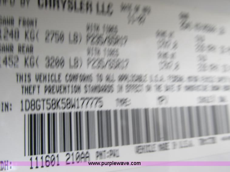 image for item E7116 2008 Dodge Nitro SLT SUV