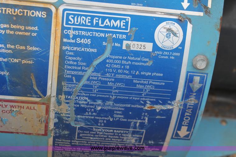 image for item W9469 Heat Wagon Sure Flame S405 construction heater