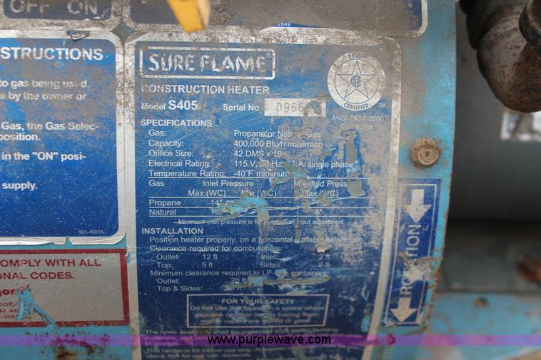 image for item W9470 Heat Wagon Sure Flame S405 construction heater