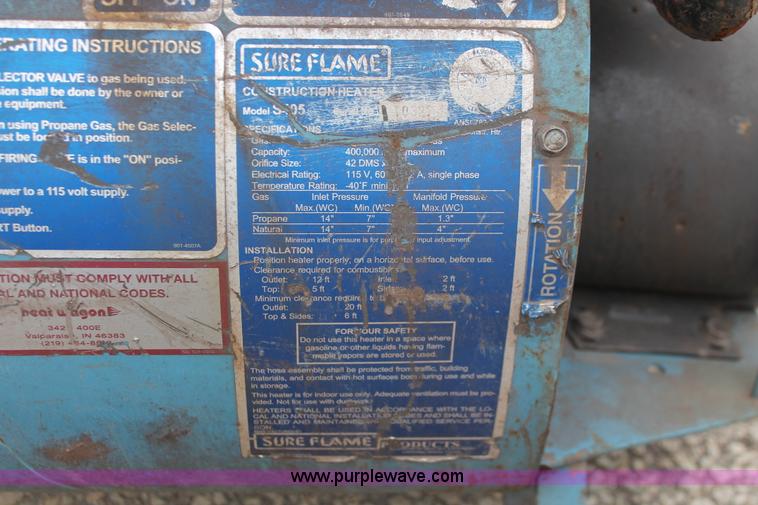 image for item W9472 Heat Wagon Sure Flame S405 construction heater