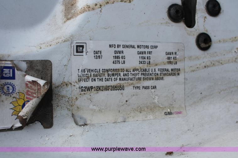 image for item E2958 1998 Pontiac Grand Prix GT