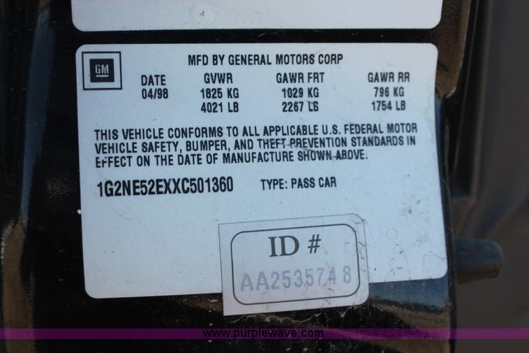 image for item E3171 1999 Pontiac Grand AM SE