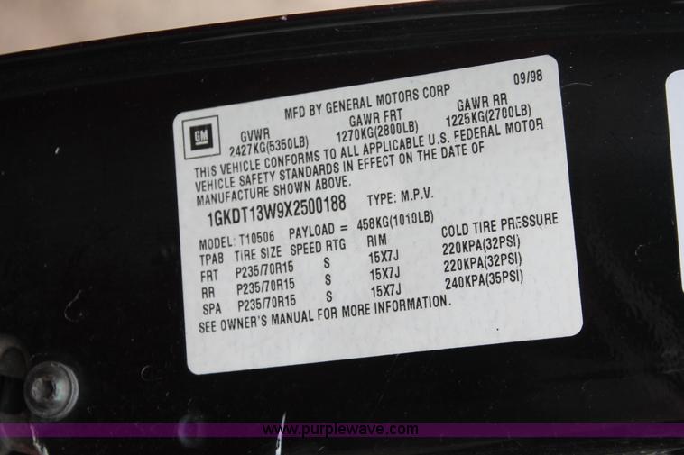 image for item E3178 1999 GMC Jimmy SLT