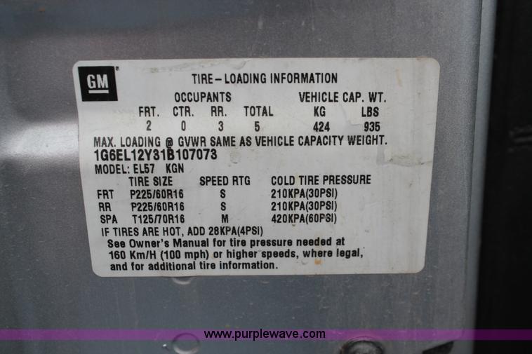 image for item E3186 2001 Cadillac Eldorado ESC