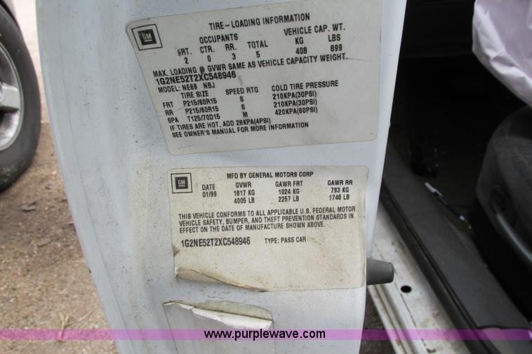 image for item F8602 1999 Pontiac Grand AM SE