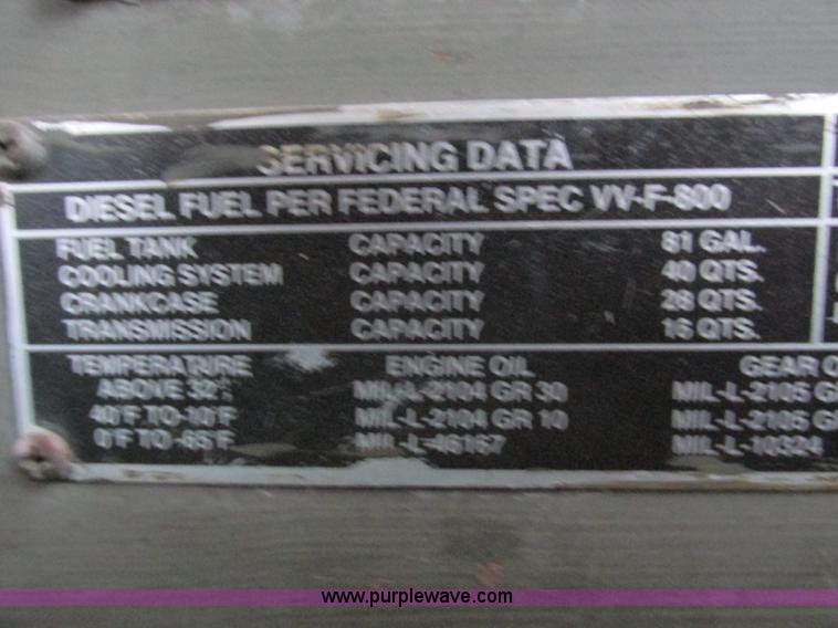 image for item E2828 1985 Am General M925 military truck