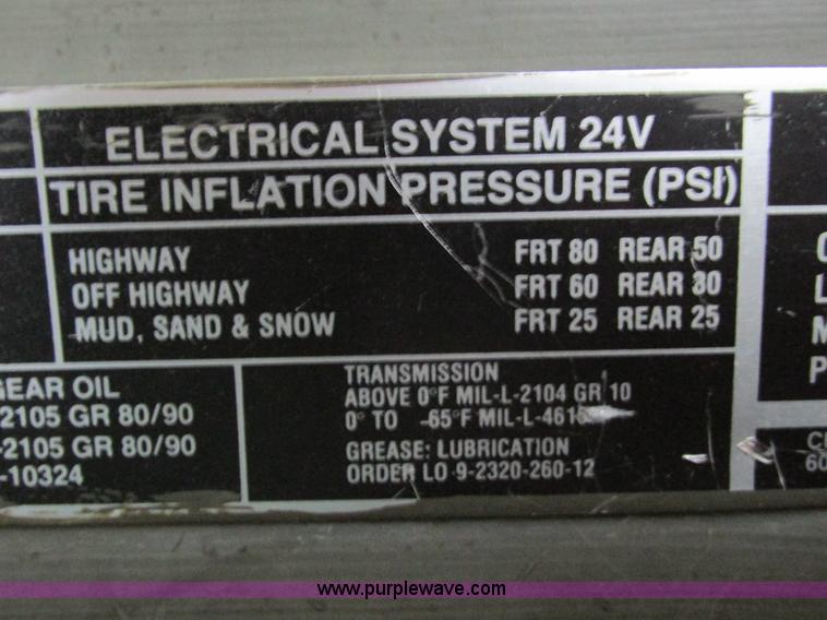 image for item E2828 1985 Am General M925 military truck