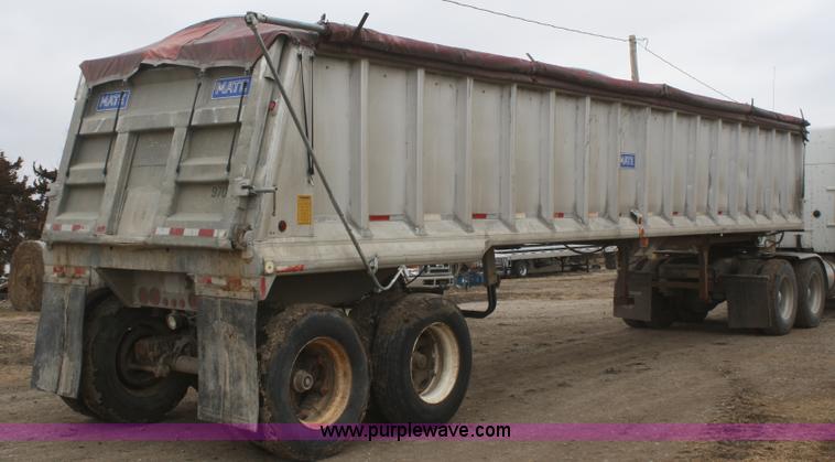 image for item F2954 1997 Mate 38' aluminum end dump trailer