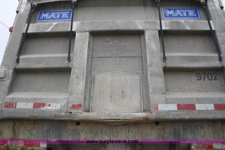image for item F2954 1997 Mate 38' aluminum end dump trailer