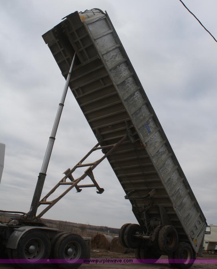 image for item F2954 1997 Mate 38' aluminum end dump trailer