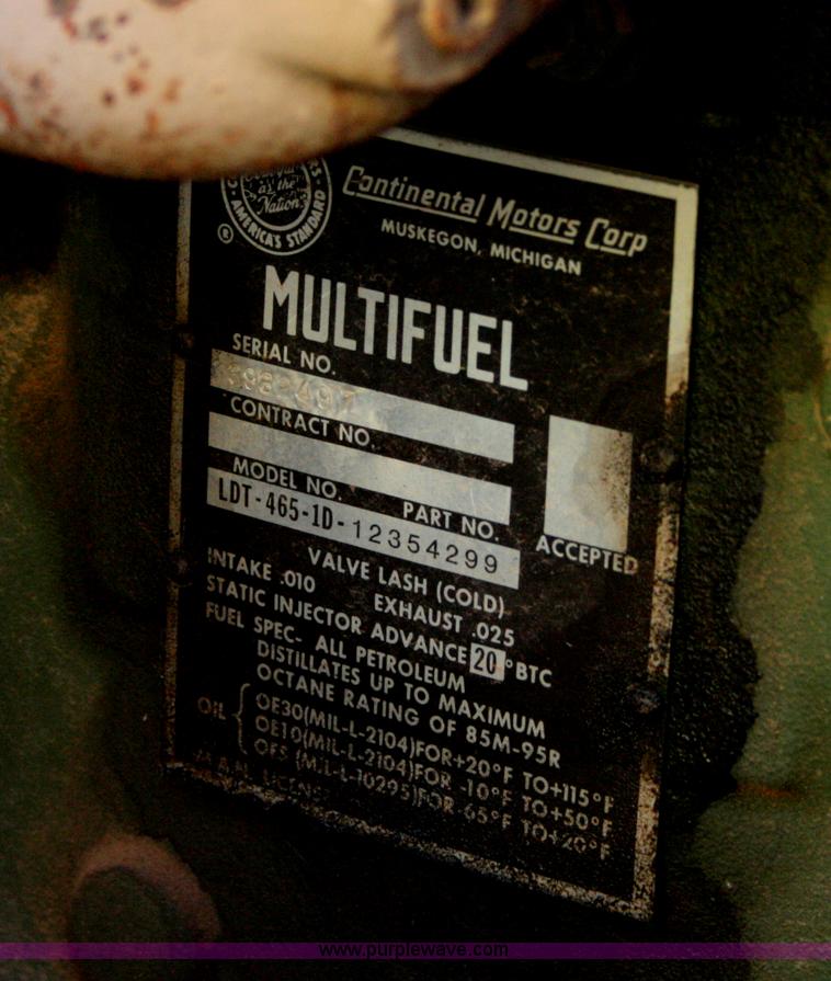 image for item G5571 1968 Military M35A2 2.5 ton truck