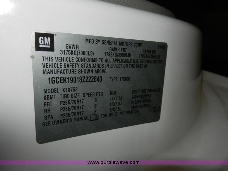 image for item A3941 2008 Chevrolet Silverado 1500 Extended Cab pickup truck