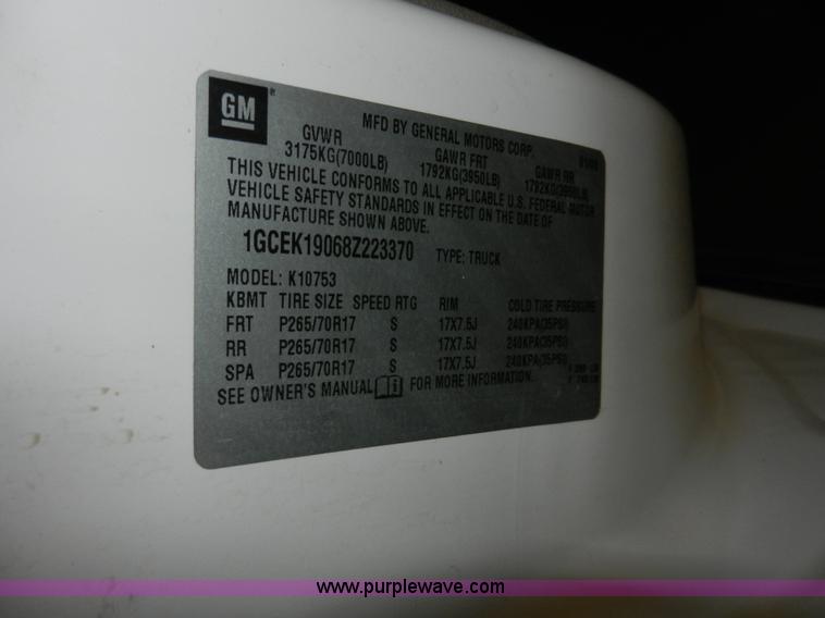 image for item A3945 2008 Chevrolet Silverado 1500 Extended Cab pickup truck