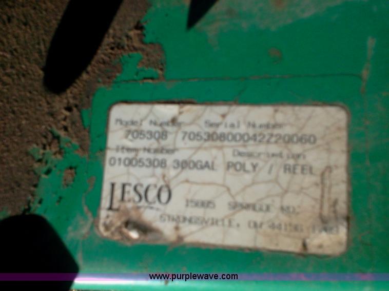 image for item B1852 Lesco 300 gallon sprayer