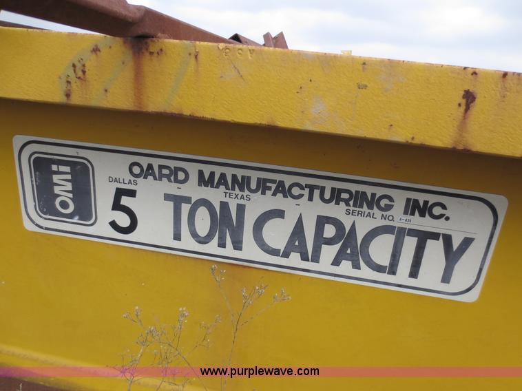 image for item D5780 Oard five ton bridge crane