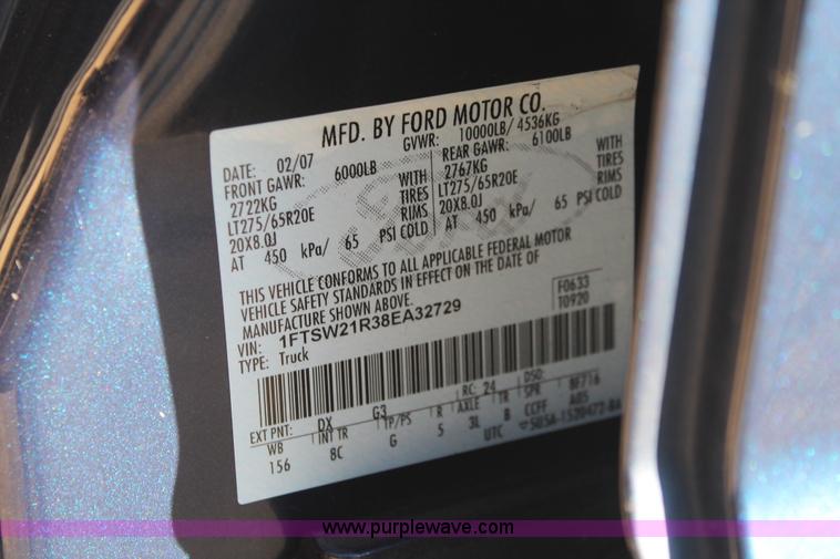 image for item E2877 2008 Ford F250 Lariat Super Duty CrewCab pickup truck