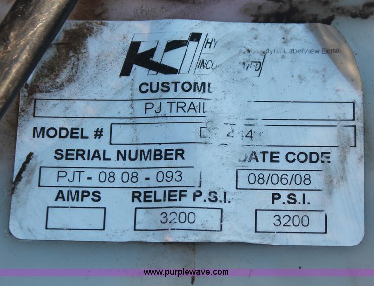 image for item E2879 2009 PJ T8222 tilt deck tandem axle trailer