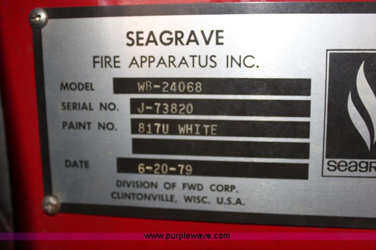 image for item E8439 1979 Seagrave pumper firetruck