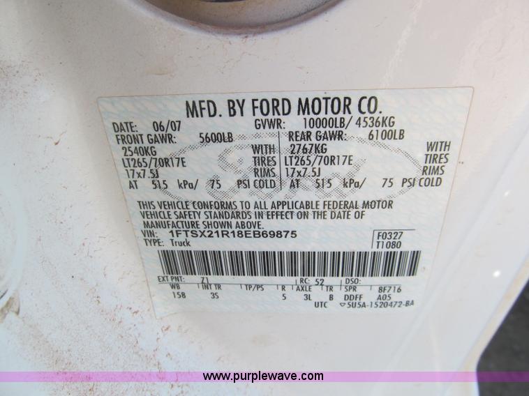 image for item F3143 2008 Ford F250 XLT Super Duty SuperCab pickup truck