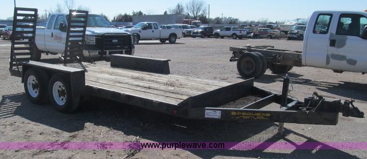 image for item F3147 1998 Pequea 106sst 18' skid steer black trailer