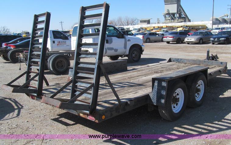image for item F3147 1998 Pequea 106sst 18' skid steer black trailer