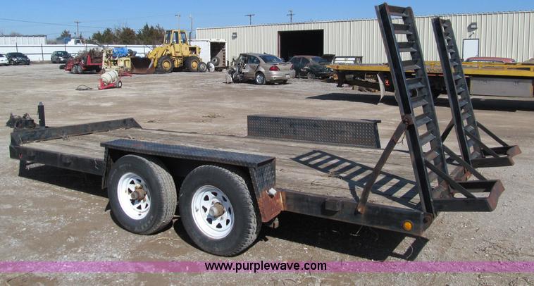 image for item F3147 1998 Pequea 106sst 18' skid steer black trailer