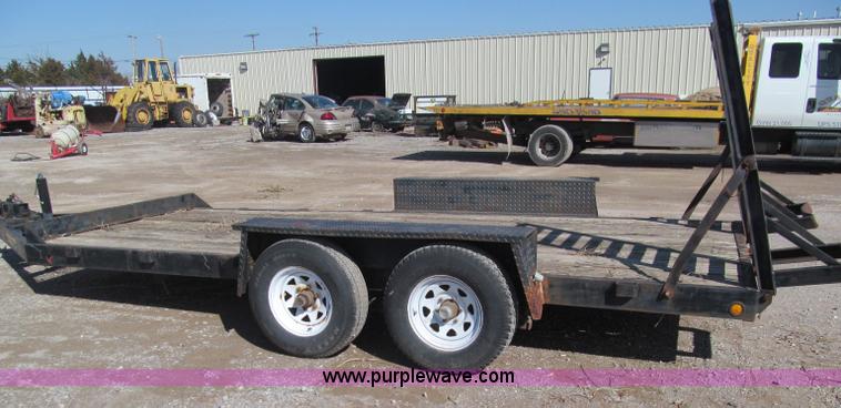 image for item F3147 1998 Pequea 106sst 18' skid steer black trailer