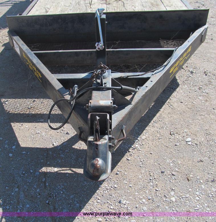 image for item F3147 1998 Pequea 106sst 18' skid steer black trailer