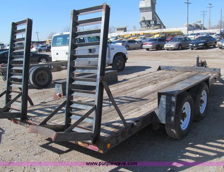 image for item F3147 1998 Pequea 106sst 18' skid steer black trailer