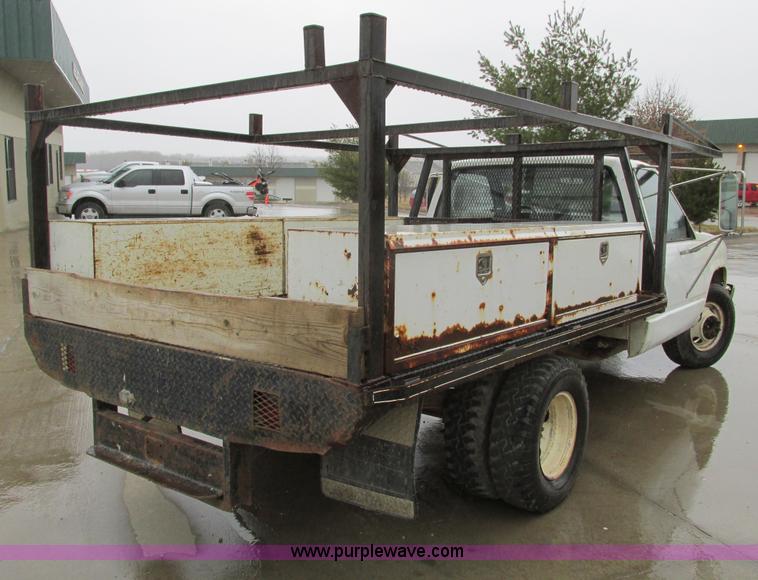 image for item F4399 1990 Chevrolet 3500 flatbed pickup truck