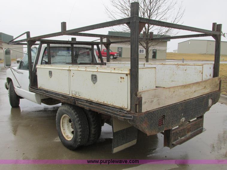 image for item F4399 1990 Chevrolet 3500 flatbed pickup truck
