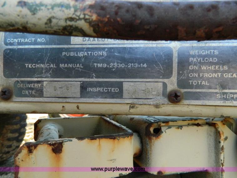 image for item S9247 U.S. military pintle hitch trailer
