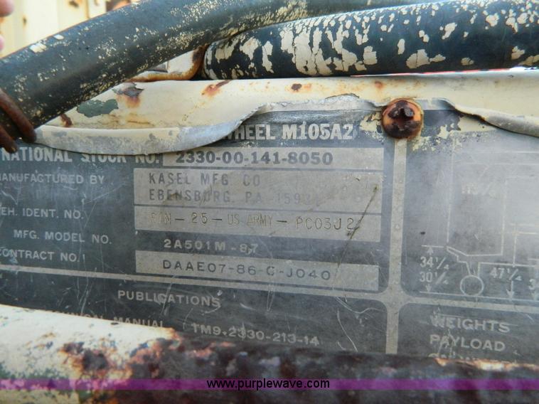 image for item S9247 U.S. military pintle hitch trailer