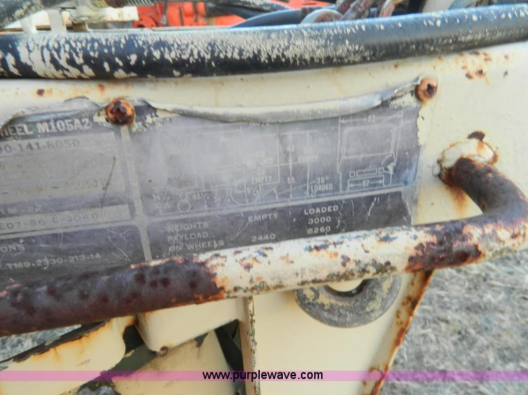 image for item S9247 U.S. military pintle hitch trailer