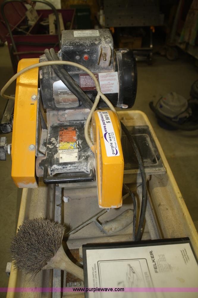 Felker Tile Master tile saw in Rossville, KS Item S9919 sold Purple