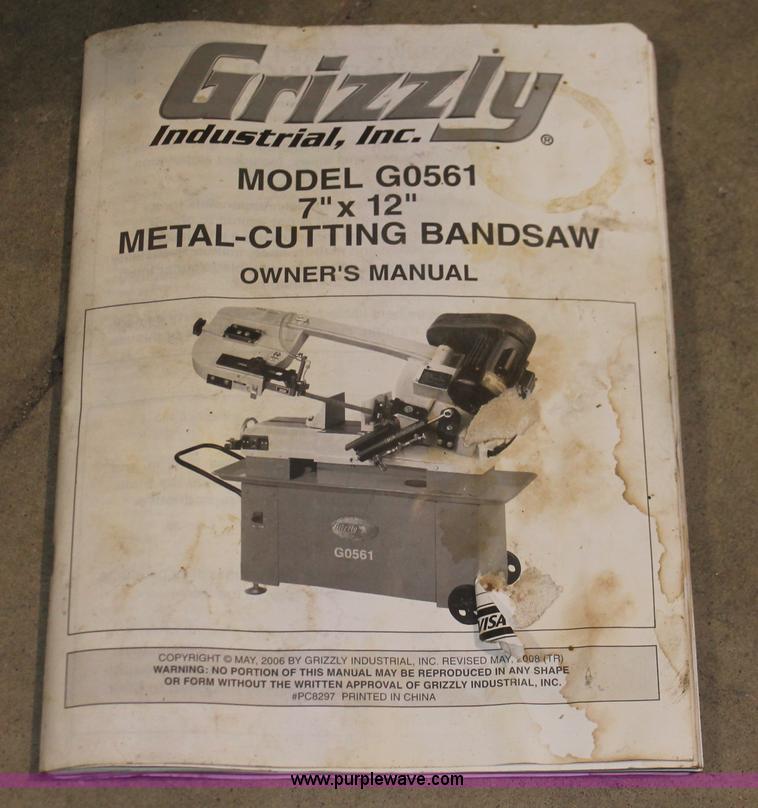 image for item V9033 Grizzly G0561 metal cutting bandsaw