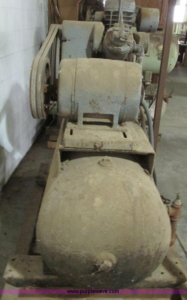 image for item X9864 Ingersoll Rand 15T three phase air compressor and tank