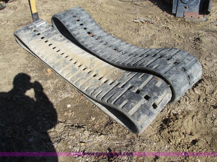 image for item X9879 Pair of Bobcat T320 rubber tracks