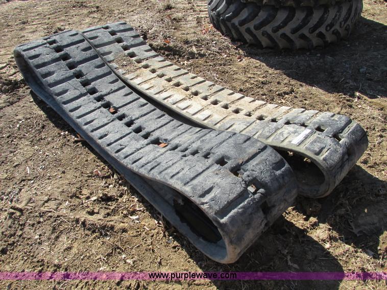 image for item X9879 Pair of Bobcat T320 rubber tracks