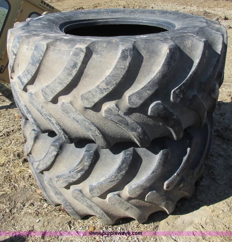 image for item X9884 Pair of used Firestone 600-65R28 Radial all traction DT tires