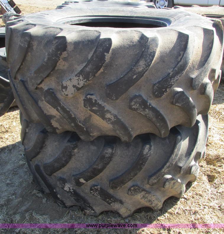 image for item X9884 Pair of used Firestone 600-65R28 Radial all traction DT tires