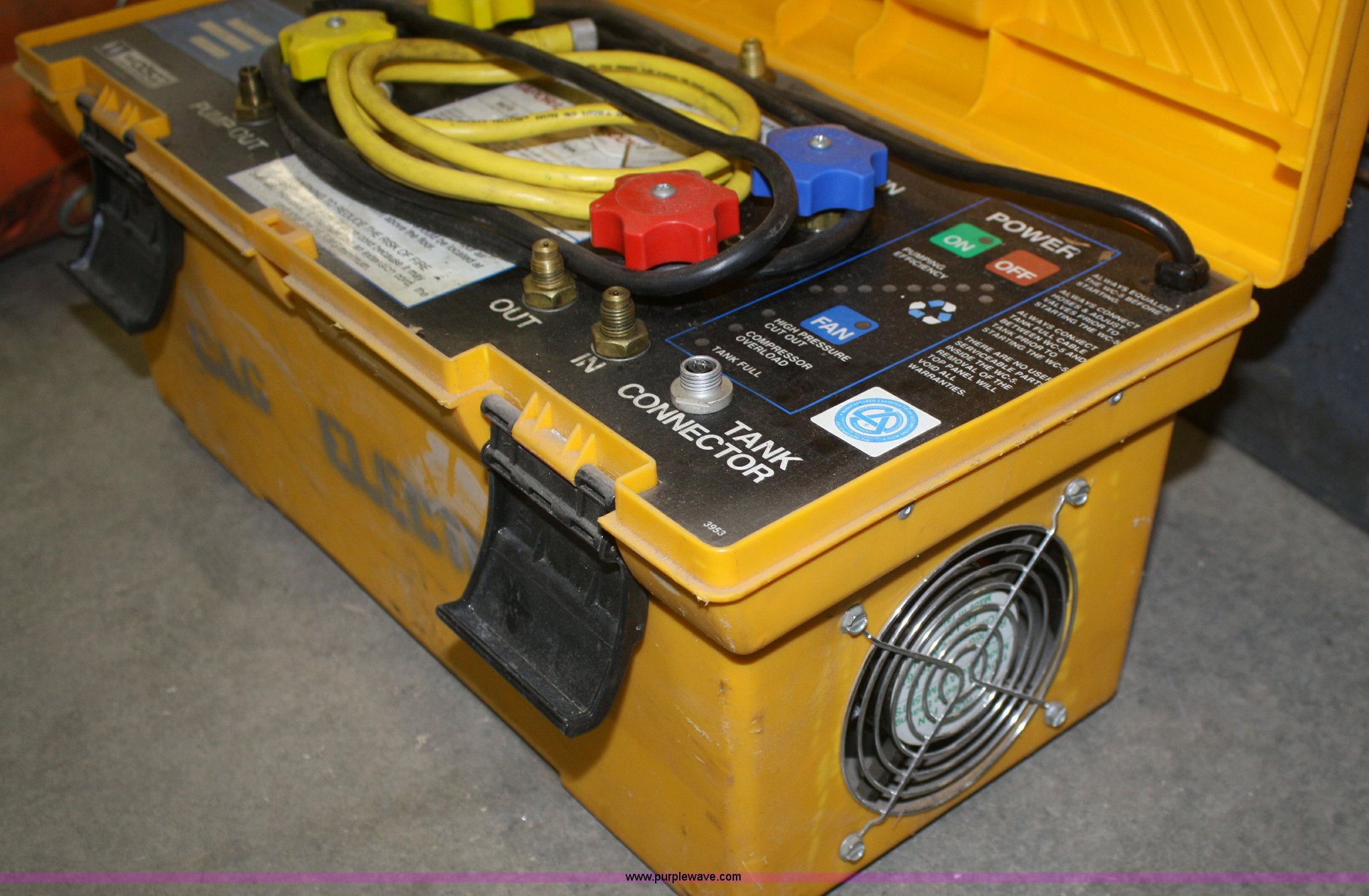 Watsco WC5 refrigerant recovery system in Rossville, KS Item S9947