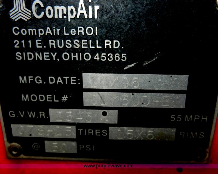 image for item A3920 1996 Leroi Q175 JD-E air compressor
