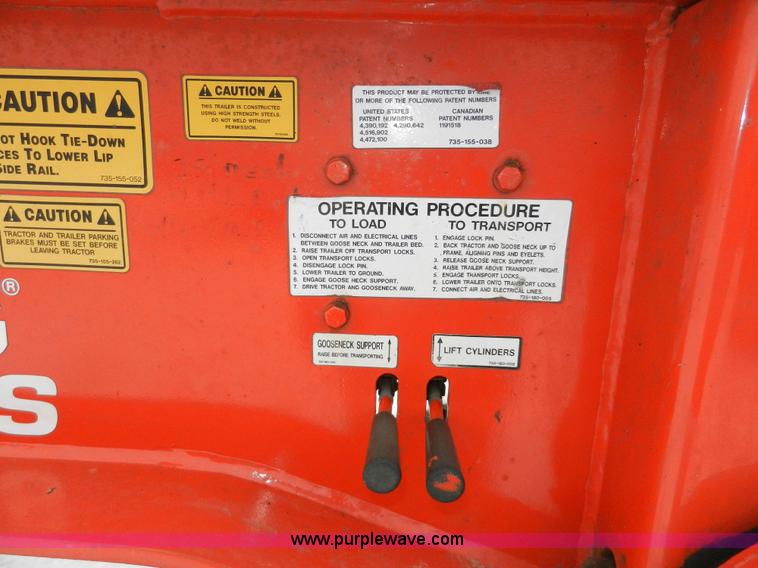 image for item A4000 1996 Trail King TK100HDG-483 triple axle trailer