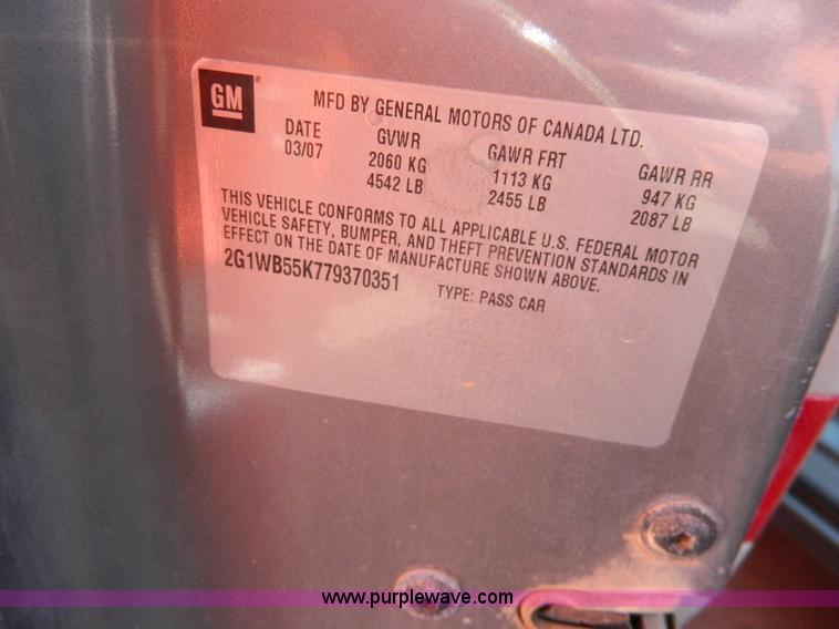 image for item G7689 2007 Chevrolet Impala LS