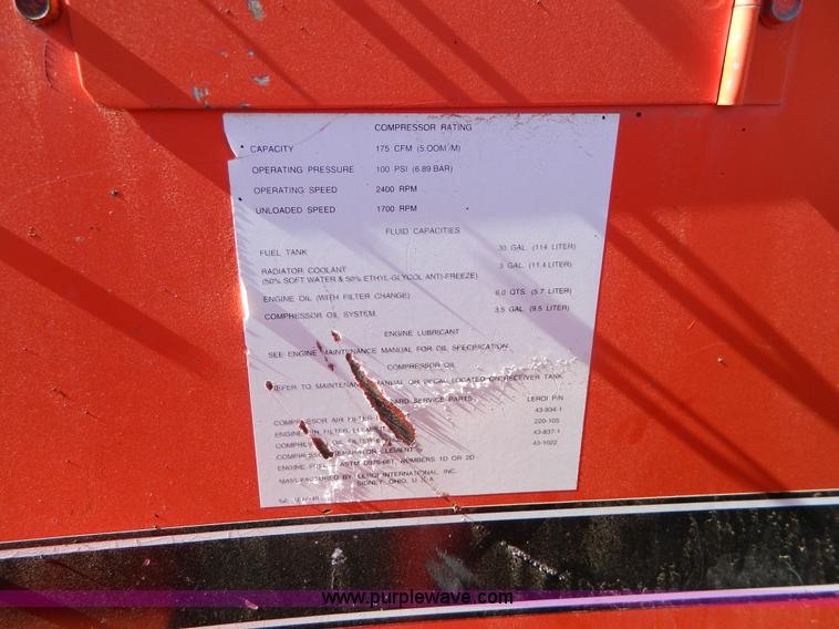 image for item G7702 1994 Leroi Q175DJE air compressor